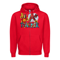 Red a  teacher Zipper Hoodie - Zillion Design Studio