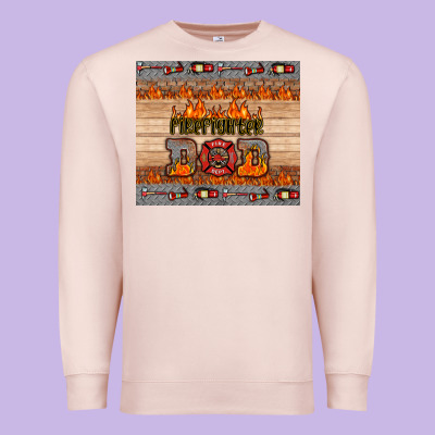 Firefighter Dad Premium Sweatshirt Designed By Hra Design Shop