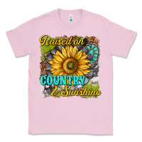 Bubblegum Pink raised on country and sunshine Classic Tee - texasbilliewilder