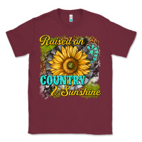 Burgundy raised on country and sunshine Classic Tee - texasbilliewilder