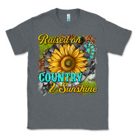 Charcoal Heather raised on country and sunshine Classic Tee - texasbilliewilder