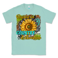 Seafoam raised on country and sunshine Classic Tee - texasbilliewilder