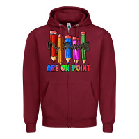 Burgundy my students are on point Zipper Hoodie - Zillion Design Studio