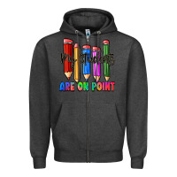 Charcoal Heather my students are on point Zipper Hoodie - Zillion Design Studio