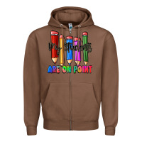 Chestnut my students are on point Zipper Hoodie - Zillion Design Studio