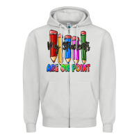 Dove Grey my students are on point Zipper Hoodie - Zillion Design Studio
