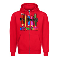Red my students are on point Zipper Hoodie - Zillion Design Studio