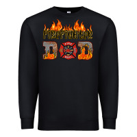 Black firefighter dad Premium Sweatshirt - HRA Design Shop