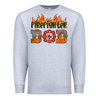 Heather Grey firefighter dad Premium Sweatshirt - HRA Design Shop