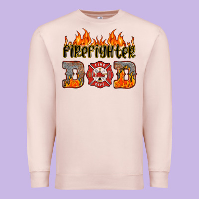 Firefighter Dad Premium Sweatshirt Designed By Hra Design Shop