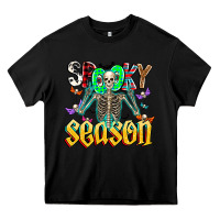 Black Spooky Season Heavy Core Tee - CowhideDigitalArt