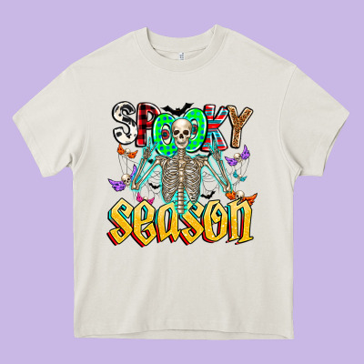 Spooky Season Heavy Core Tee Designed By Cowhidedigitalart
