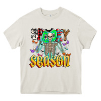 Cream Spooky Season Heavy Core Tee - CowhideDigitalArt