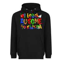 Black i teach ausome kids autism teacher Heavyweight Hoodie - Zillion Design Studio