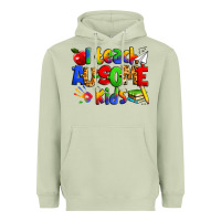 I Teach Ausome Kids Autism Teacher Heavyweight Hoodie | Teevron