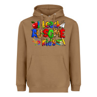 Toasted Coconut i teach ausome kids autism teacher Heavyweight Hoodie - Zillion Design Studio