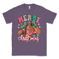 Lavender pink merry christmas black girl sneakers Classic Tee - RanaPortraitStore