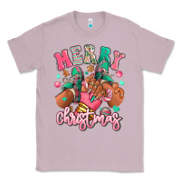 Lilac pink merry christmas black girl sneakers Classic Tee - RanaPortraitStore