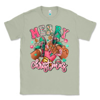 Matcha pink merry christmas black girl sneakers Classic Tee - RanaPortraitStore