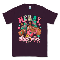 Plum pink merry christmas black girl sneakers Classic Tee - RanaPortraitStore