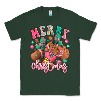 Sports Green pink merry christmas black girl sneakers Classic Tee - RanaPortraitStore