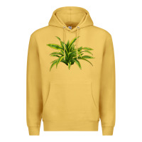 Antique Gold Lemon Lime Dracaena Leaf Premium Hoodie - LillyAllenDesigns