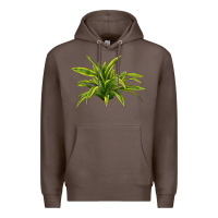 Coffee Lemon Lime Dracaena Leaf Premium Hoodie - LillyAllenDesigns