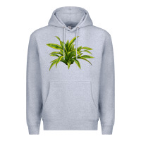 Heather Grey Lemon Lime Dracaena Leaf Premium Hoodie - LillyAllenDesigns