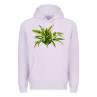 Lilac Lemon Lime Dracaena Leaf Premium Hoodie - LillyAllenDesigns