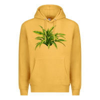 Mustard Lemon Lime Dracaena Leaf Premium Hoodie - LillyAllenDesigns