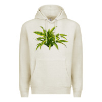 Oatmeal Heather Lemon Lime Dracaena Leaf Premium Hoodie - LillyAllenDesigns