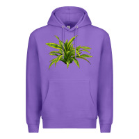 Purple Lemon Lime Dracaena Leaf Premium Hoodie - LillyAllenDesigns