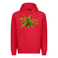 Red Lemon Lime Dracaena Leaf Premium Hoodie - LillyAllenDesigns