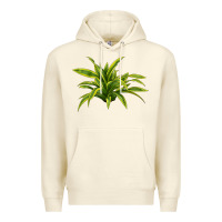 Sandshell Lemon Lime Dracaena Leaf Premium Hoodie - LillyAllenDesigns