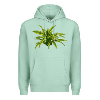Seafoam Lemon Lime Dracaena Leaf Premium Hoodie - LillyAllenDesigns