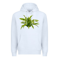 White Lemon Lime Dracaena Leaf Premium Hoodie - LillyAllenDesigns