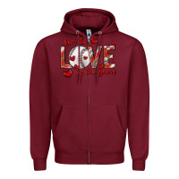 Burgundy for the love of the game baseball Zipper Hoodie - texasbilliewilder