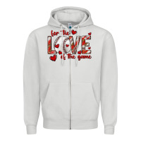 Dove Grey for the love of the game baseball Zipper Hoodie - texasbilliewilder
