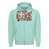 Seafoam for the love of the game baseball Zipper Hoodie - texasbilliewilder