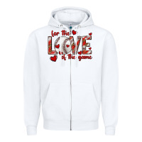 White for the love of the game baseball Zipper Hoodie - texasbilliewilder