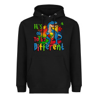 Black it's ok to be different autism trex Heavyweight Hoodie - Zillion Design Studio