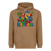 Toasted Coconut it's ok to be different autism trex Heavyweight Hoodie - Zillion Design Studio