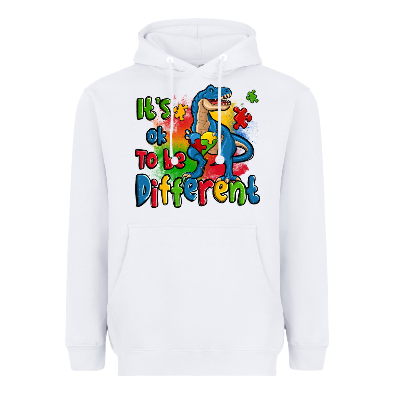 It's Ok To Be Different Autism Trex Heavyweight Hoodie by Zillion Design Studio | Teevron