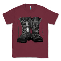 Burgundy soldier boots Classic Tee - RanaPortraitStore