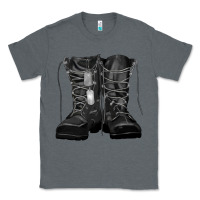 Charcoal Heather soldier boots Classic Tee - RanaPortraitStore