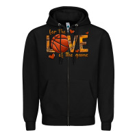Black for the love of the game basketball Zipper Hoodie - texasbilliewilder