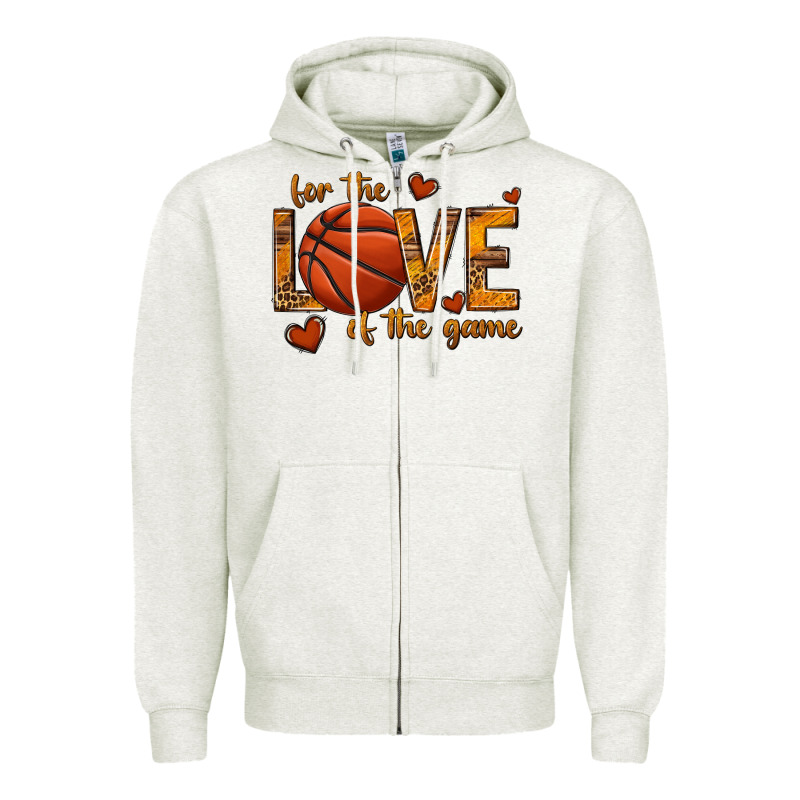 For The Love Of The Game Basketball Zipper Hoodie by texasbilliewilder | Teevron