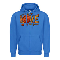 True Royal for the love of the game basketball Zipper Hoodie - texasbilliewilder