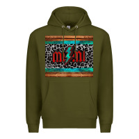 Army Green leopard lightning bolt mimi mother's day Premium Hoodie - Jasminsmagicworld