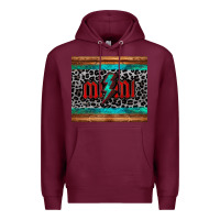 Burgundy leopard lightning bolt mimi mother's day Premium Hoodie - Jasminsmagicworld